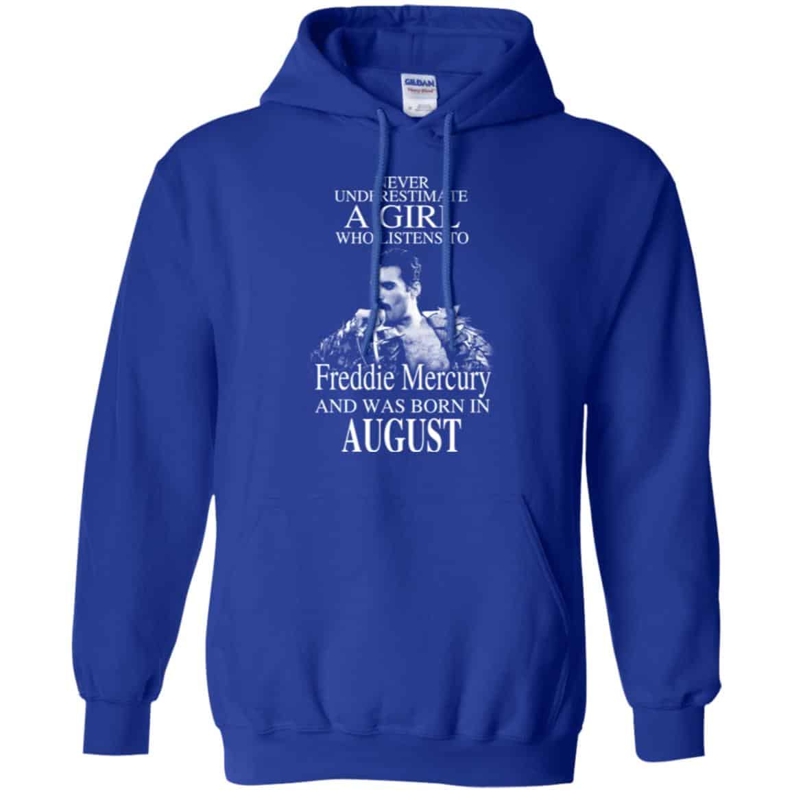 A Girl Who Listens To Freddie Mercury And Was Born In August T-Shirts, Hoodie, Tank