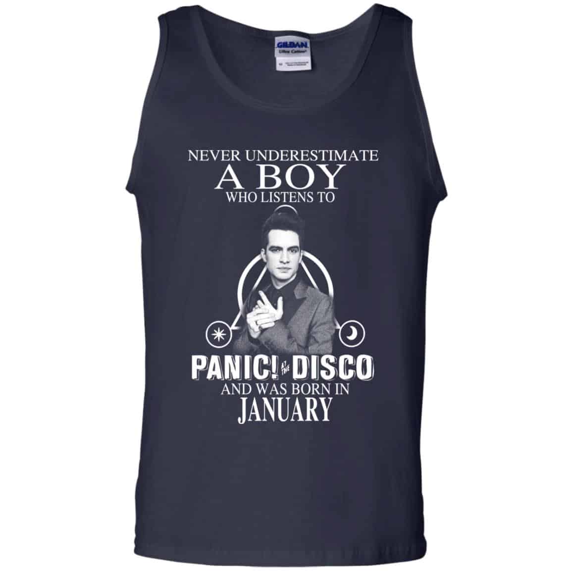 A Boy Who Listens To Panic at the Disco And Was Born In January T-Shirts, Hoodie, Tank