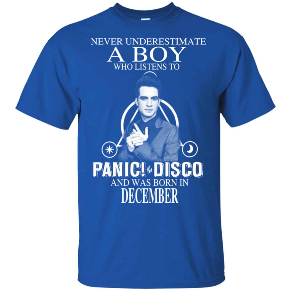 A Boy Who Listens To Panic at the Disco And Was Born In December T-Shirts, Hoodie, Tank
