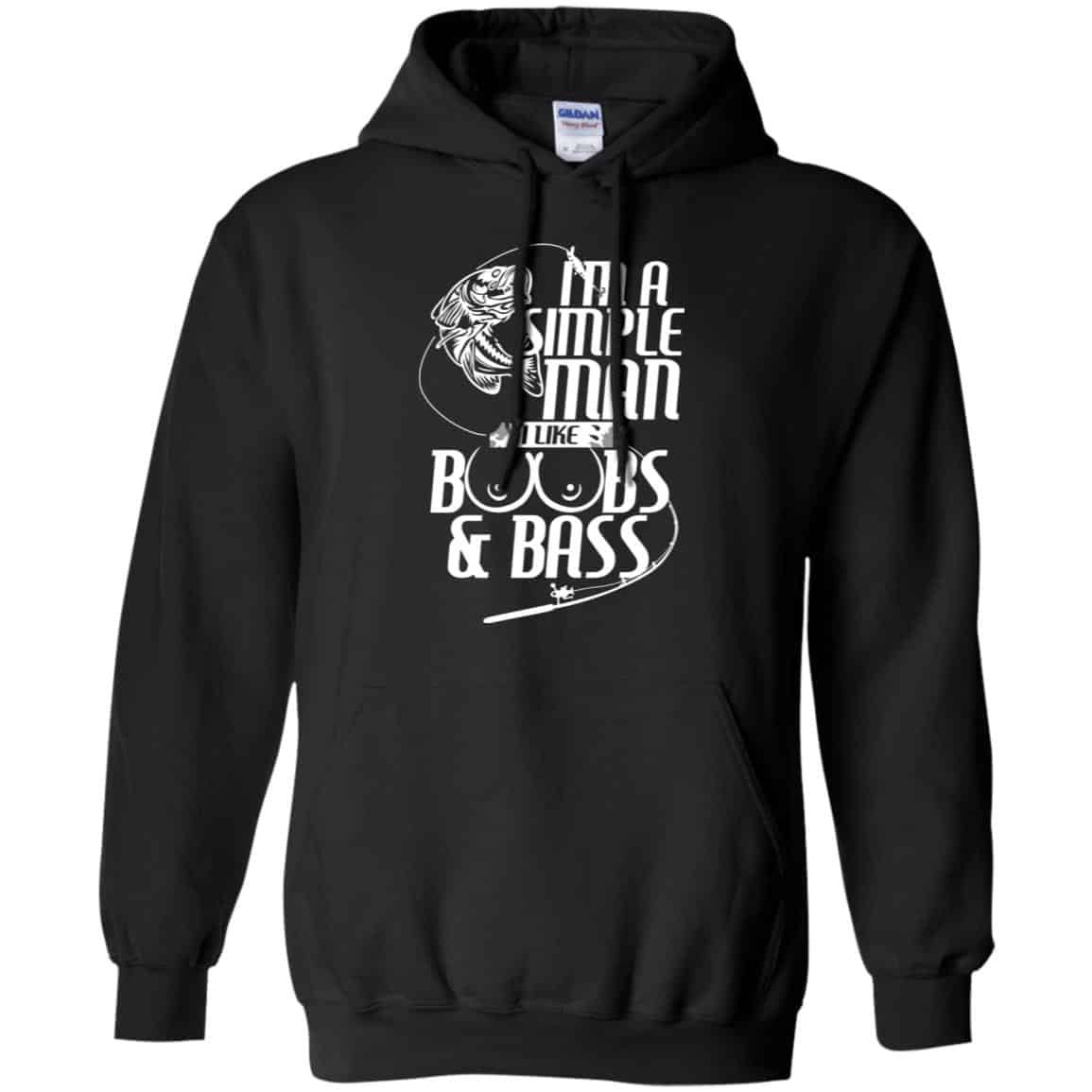 I’m A Simple Man I Like Boobs & Bass Fishing Shirt, Hoodie, Tank