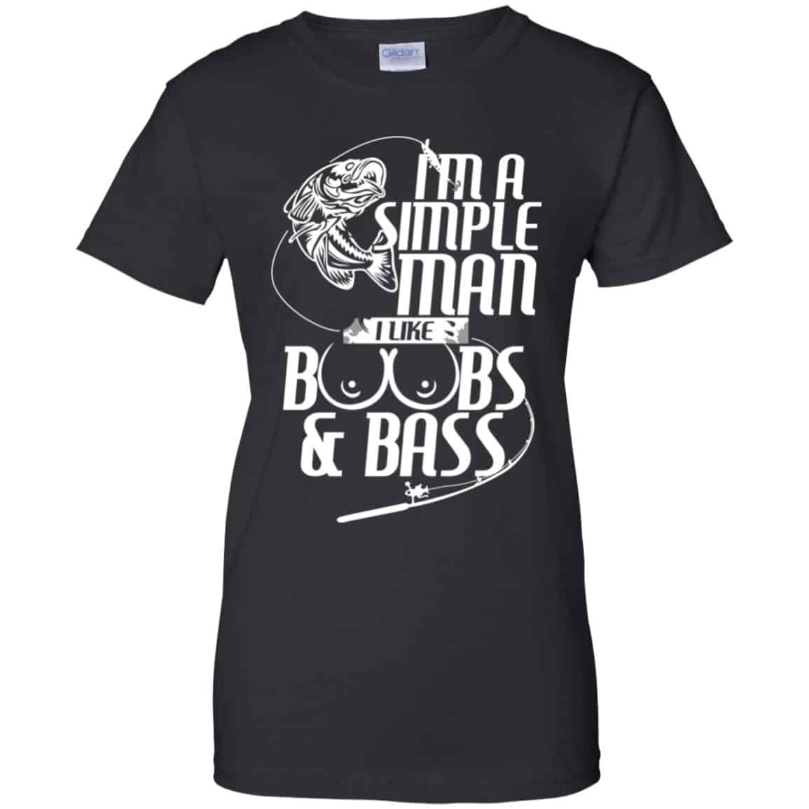 I’m A Simple Man I Like Boobs & Bass Fishing Shirt, Hoodie, Tank