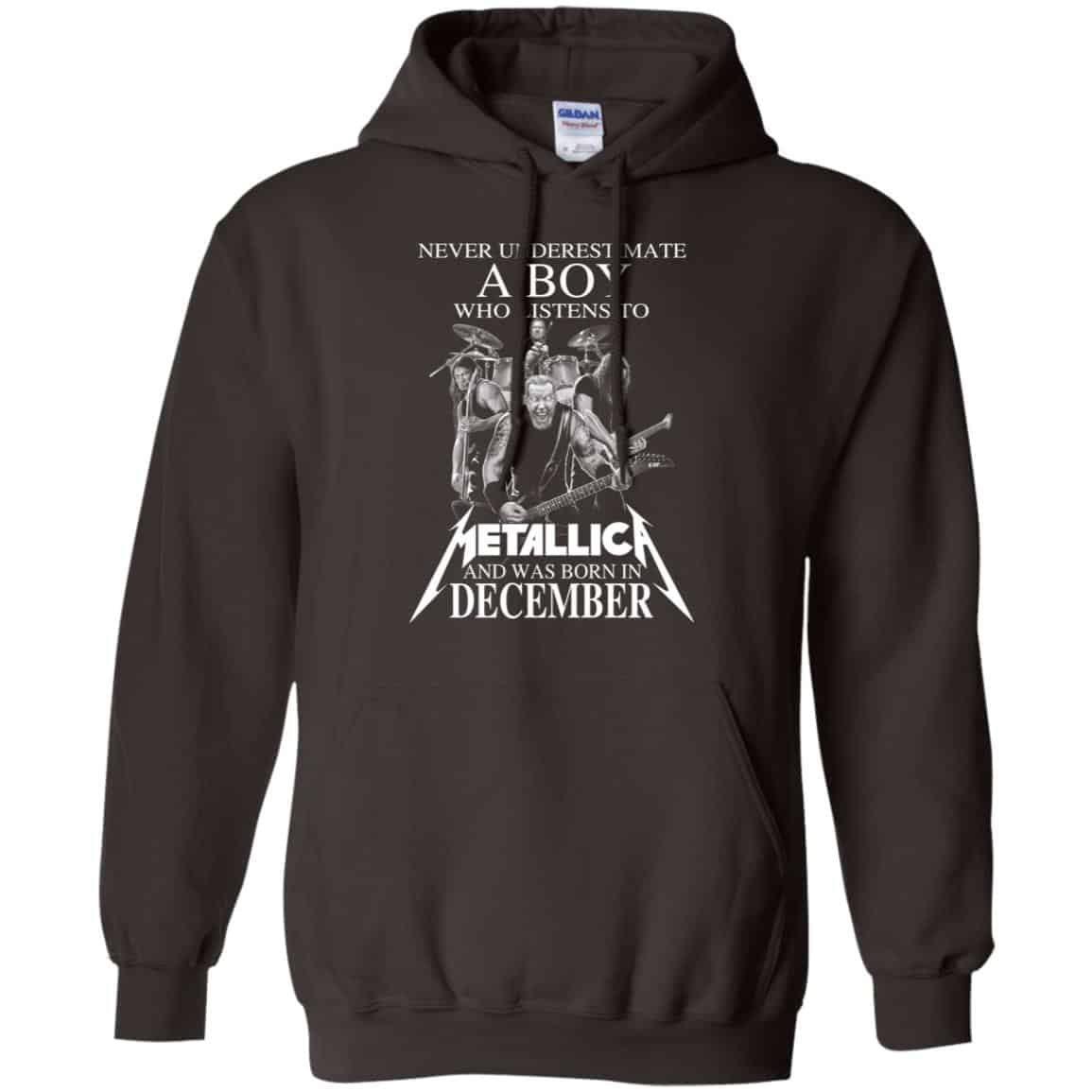 A Boy Who Listens To Metallica And Was Born In December T-Shirts, Hoodie, Tank