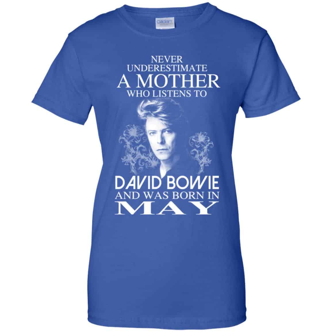 A Mother Who Listens To David Bowie And Was Born In May T-Shirts, Hoodie, Tank