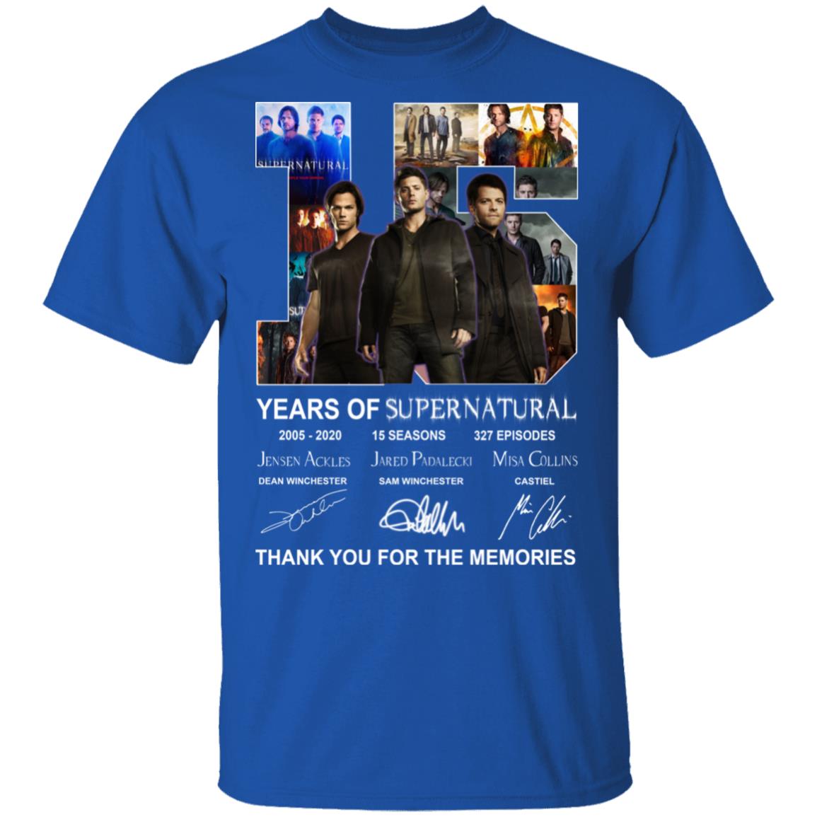 15 Years Of Supernatural Thank You For My Memories Shirt, Hoodie, Tank