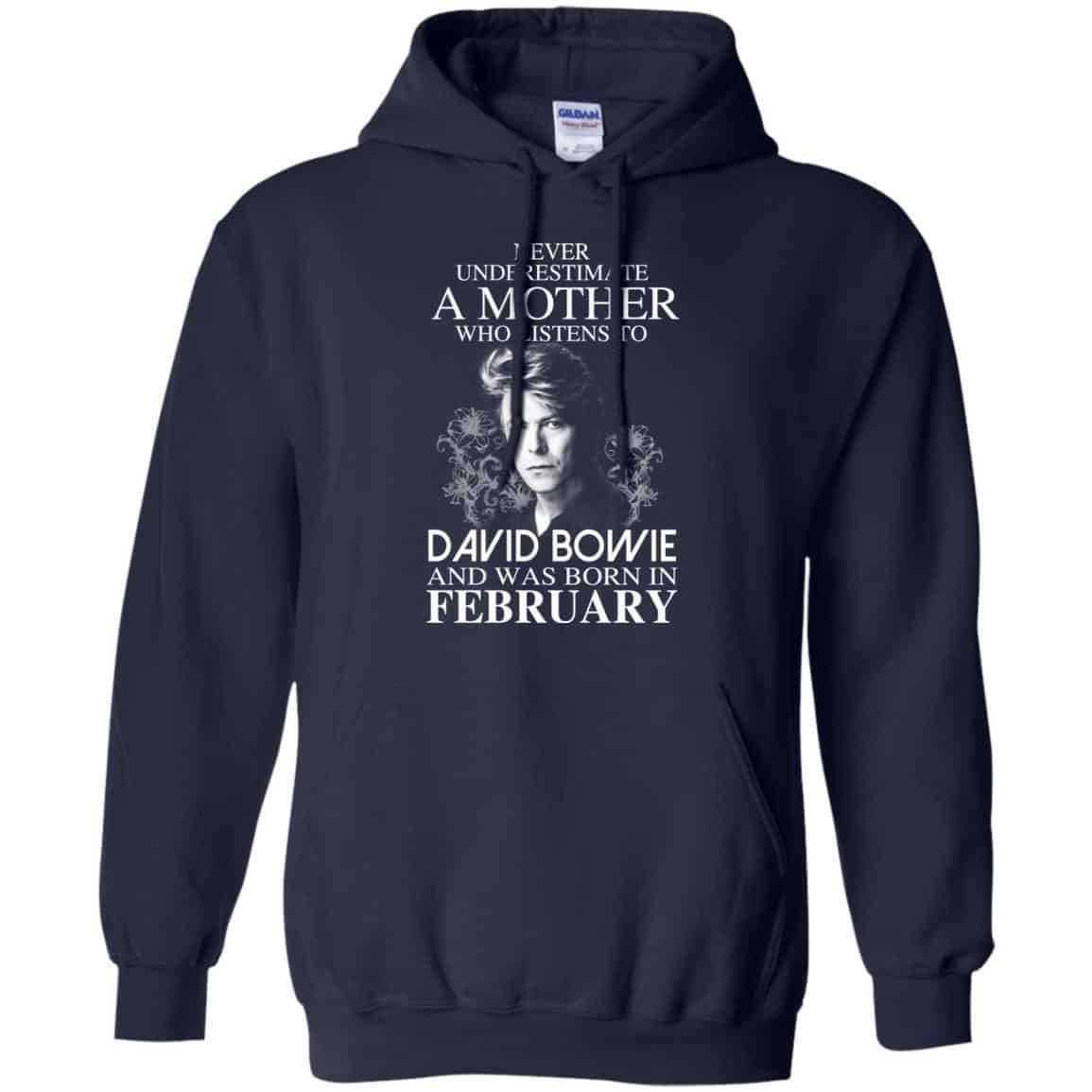 A Mother Who Listens To David Bowie And Was Born In February T-Shirts, Hoodie, Tank