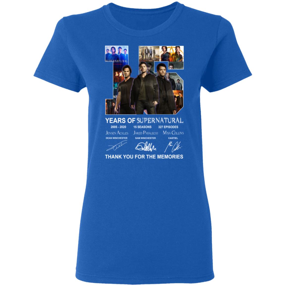 15 Years Of Supernatural Thank You For My Memories Shirt, Hoodie, Tank