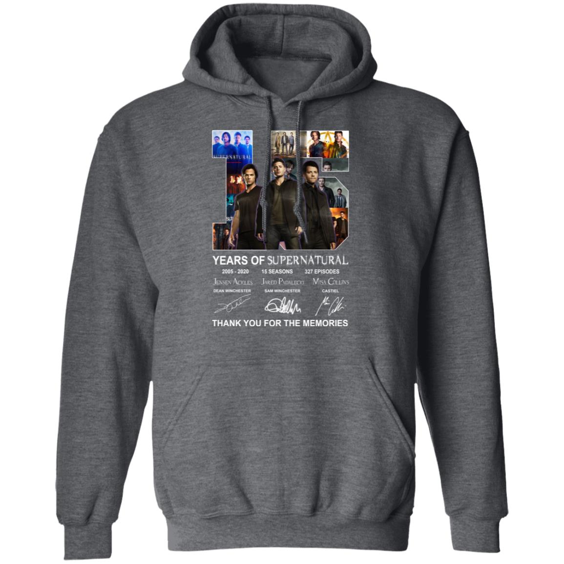 15 Years Of Supernatural Thank You For My Memories Shirt, Hoodie, Tank