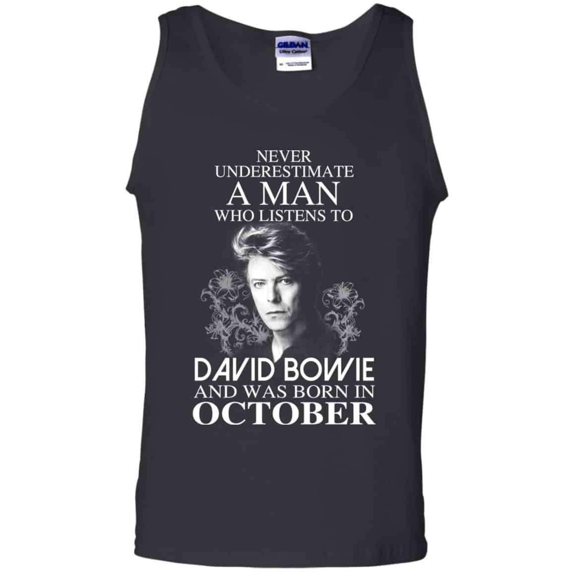 A Man Who Listens To David Bowie And Was Born In October T-Shirts, Hoodie, Tank