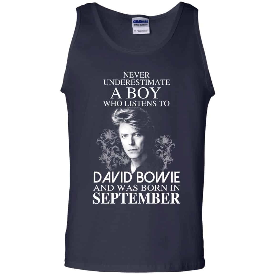 A Boy Who Listens To David Bowie And Was Born In September T-Shirts, Hoodie, Tank