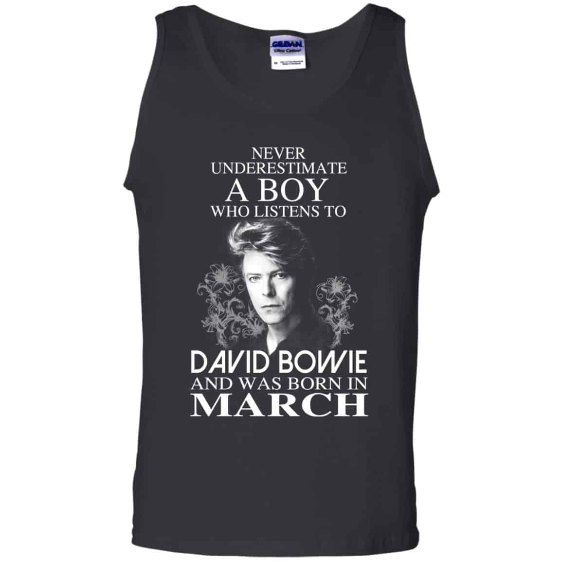 A Boy Who Listens To David Bowie And Was Born In March T-Shirts, Hoodie, Tank