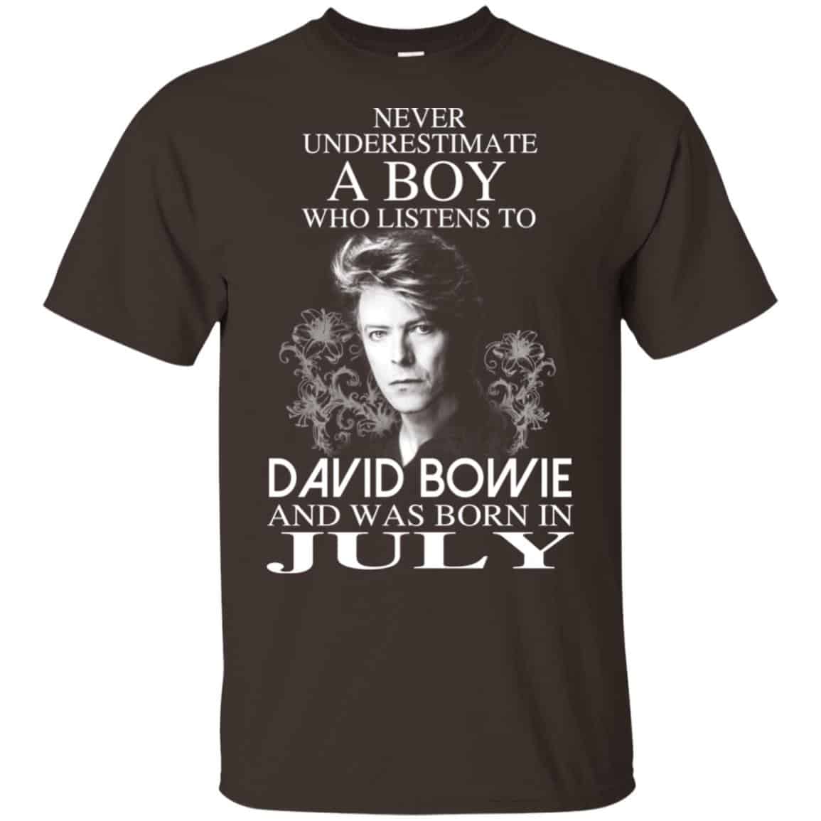 A Boy Who Listens To David Bowie And Was Born In July T-Shirts, Hoodie, Tank