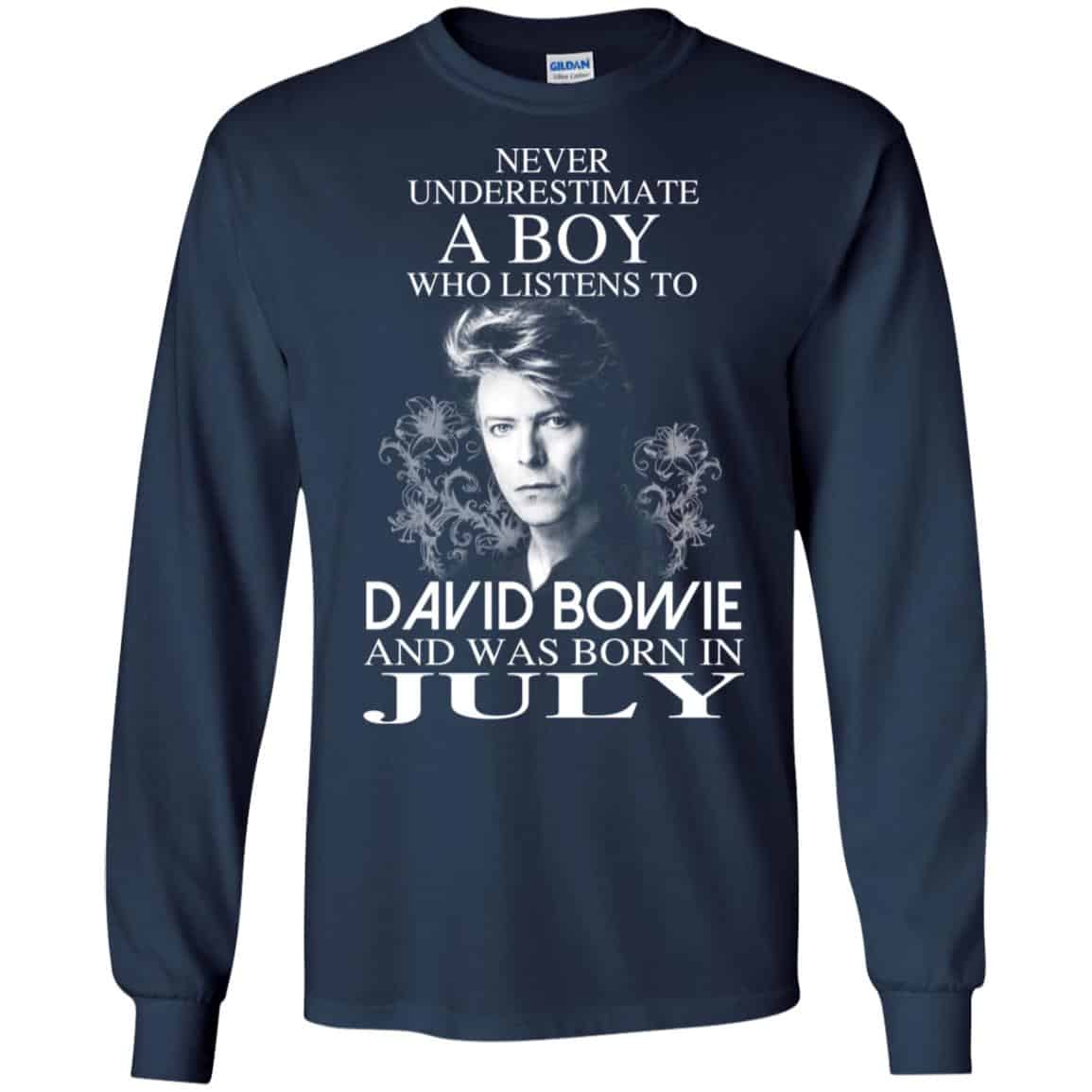 A Boy Who Listens To David Bowie And Was Born In July T-Shirts, Hoodie, Tank