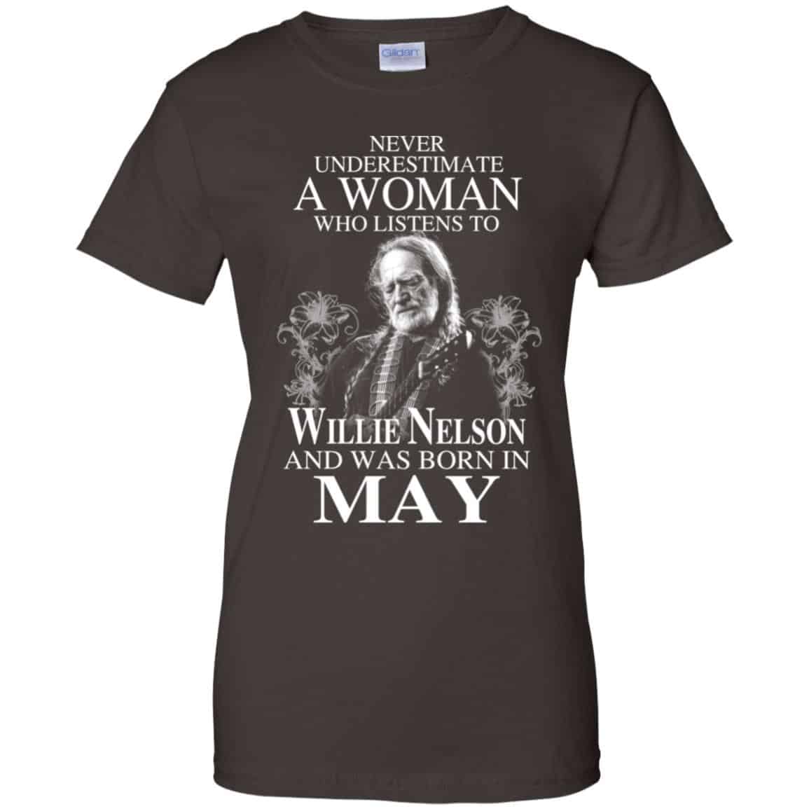A Woman Who Listens To Willie Nelson And Was Born In May T-Shirts, Hoodie, Tank