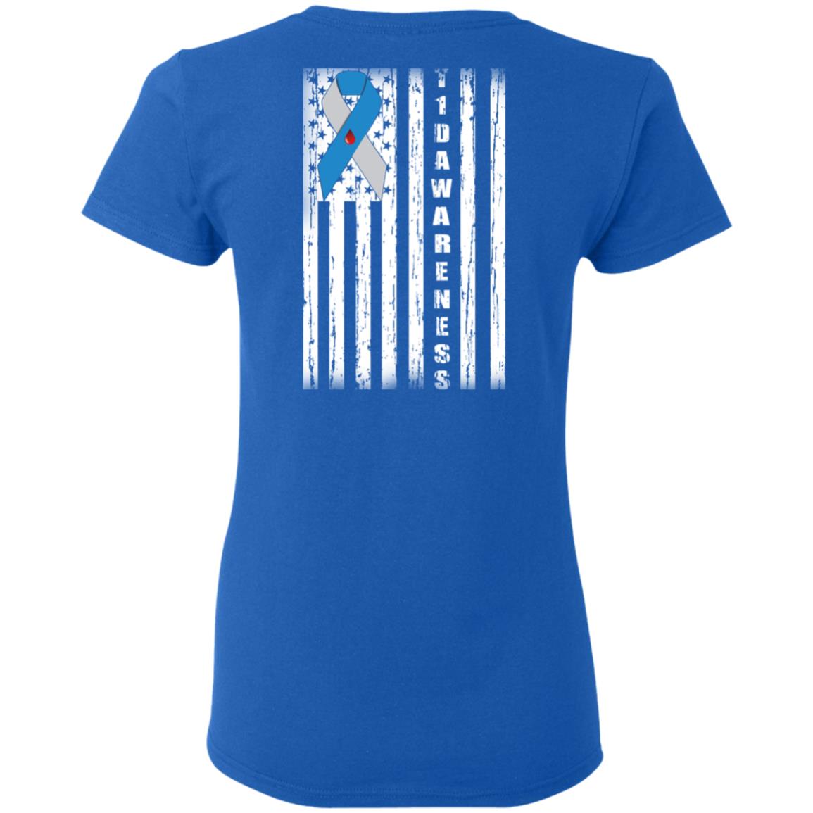 Type 1 Diabetes Awareness Support T1D Flag Ribbon Shirt, Hoodie, Tank
