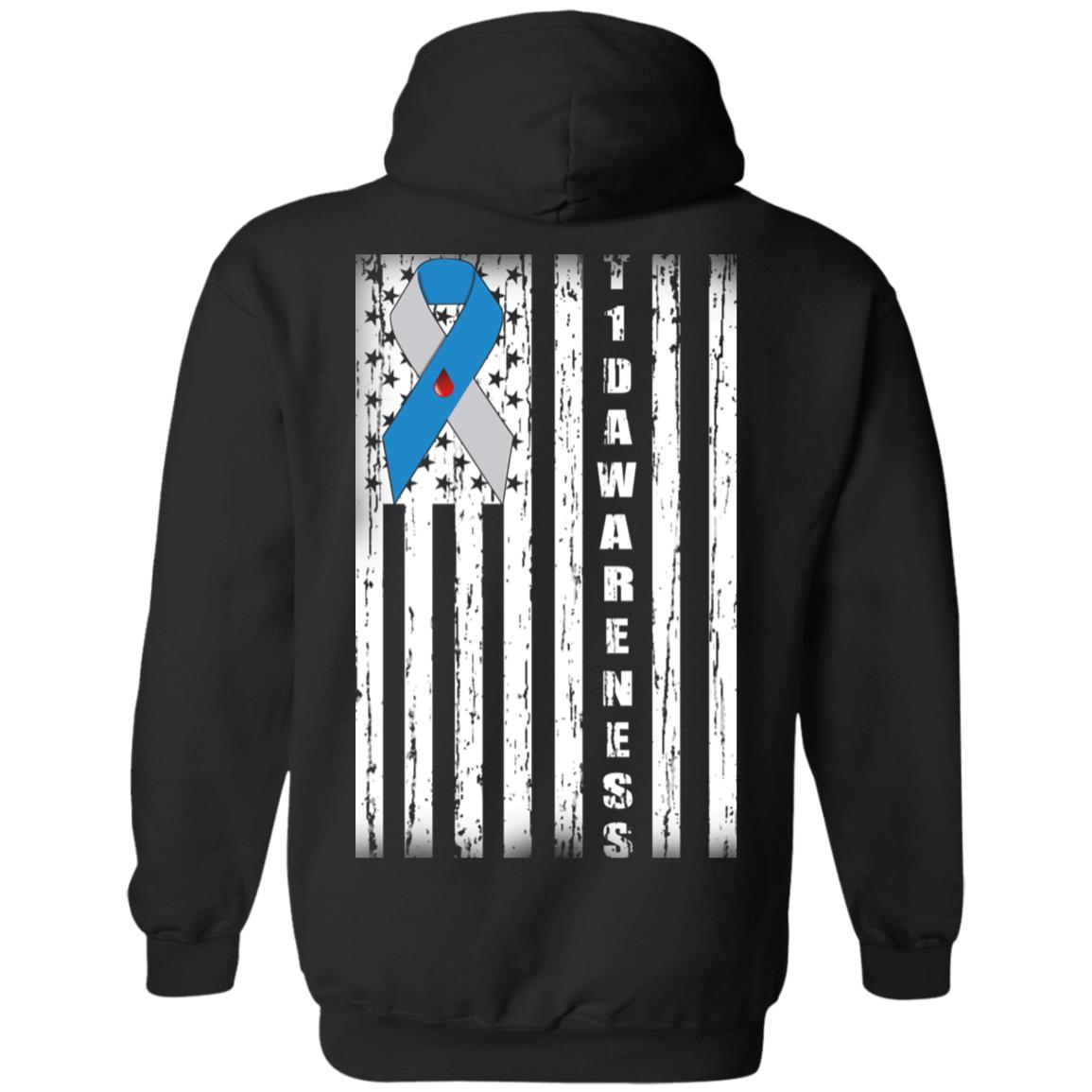 Type 1 Diabetes Awareness Support T1D Flag Ribbon Shirt, Hoodie, Tank