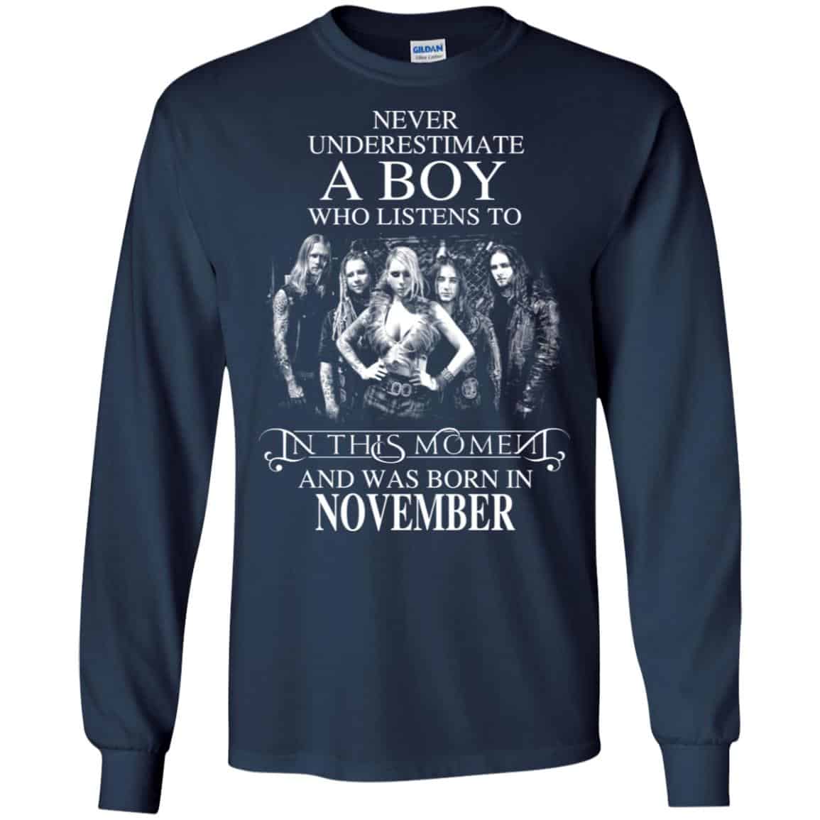 A Boy Who Listens To In This Moment And Was Born In November T-Shirts, Hoodie, Tank