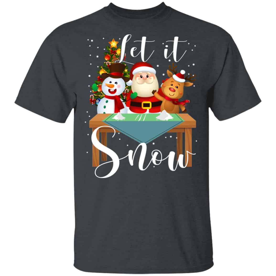Santa Claus Reindeer Snowman Cocaine Let It Snow Shirt, Hoodie, Tank