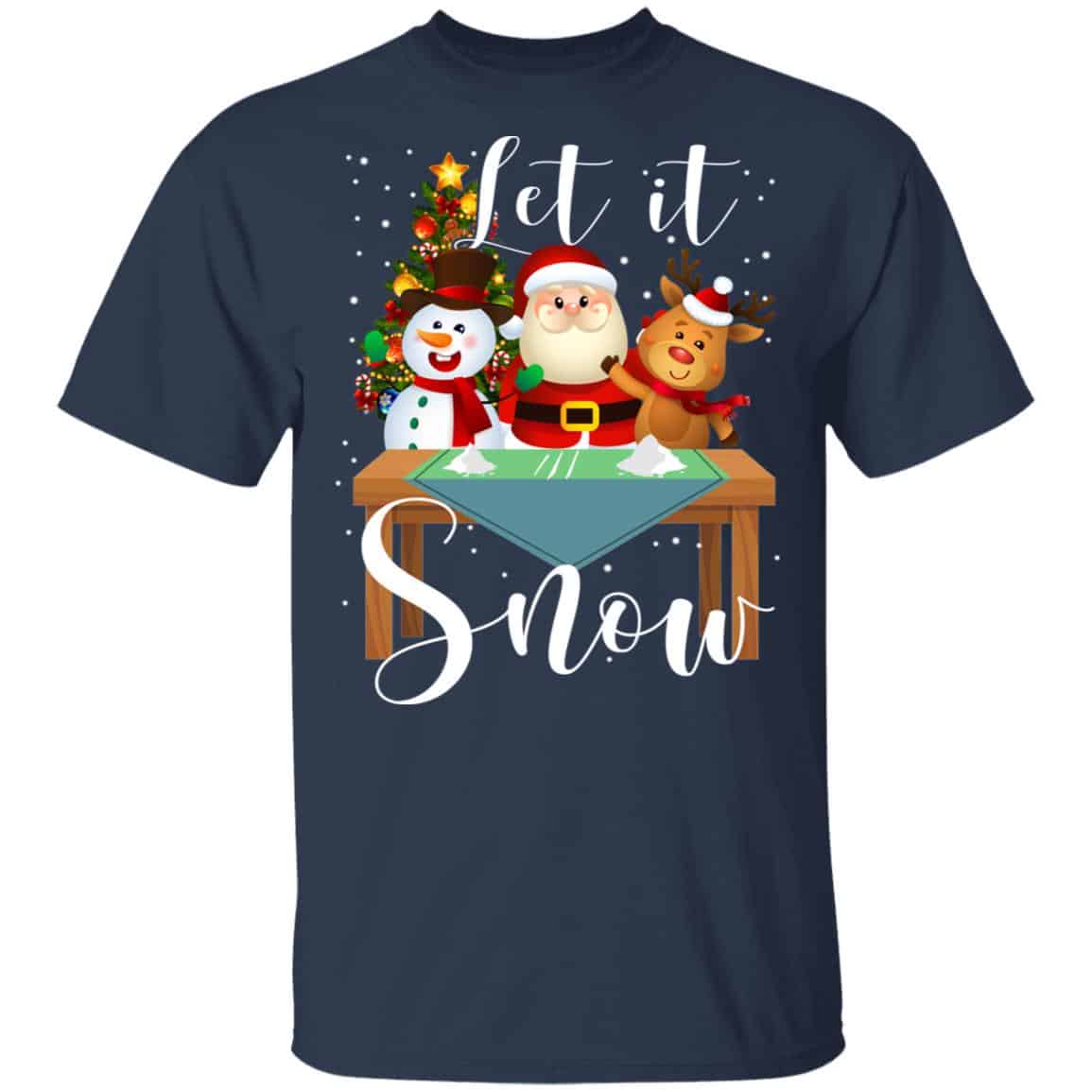 Santa Claus Reindeer Snowman Cocaine Let It Snow Shirt, Hoodie, Tank
