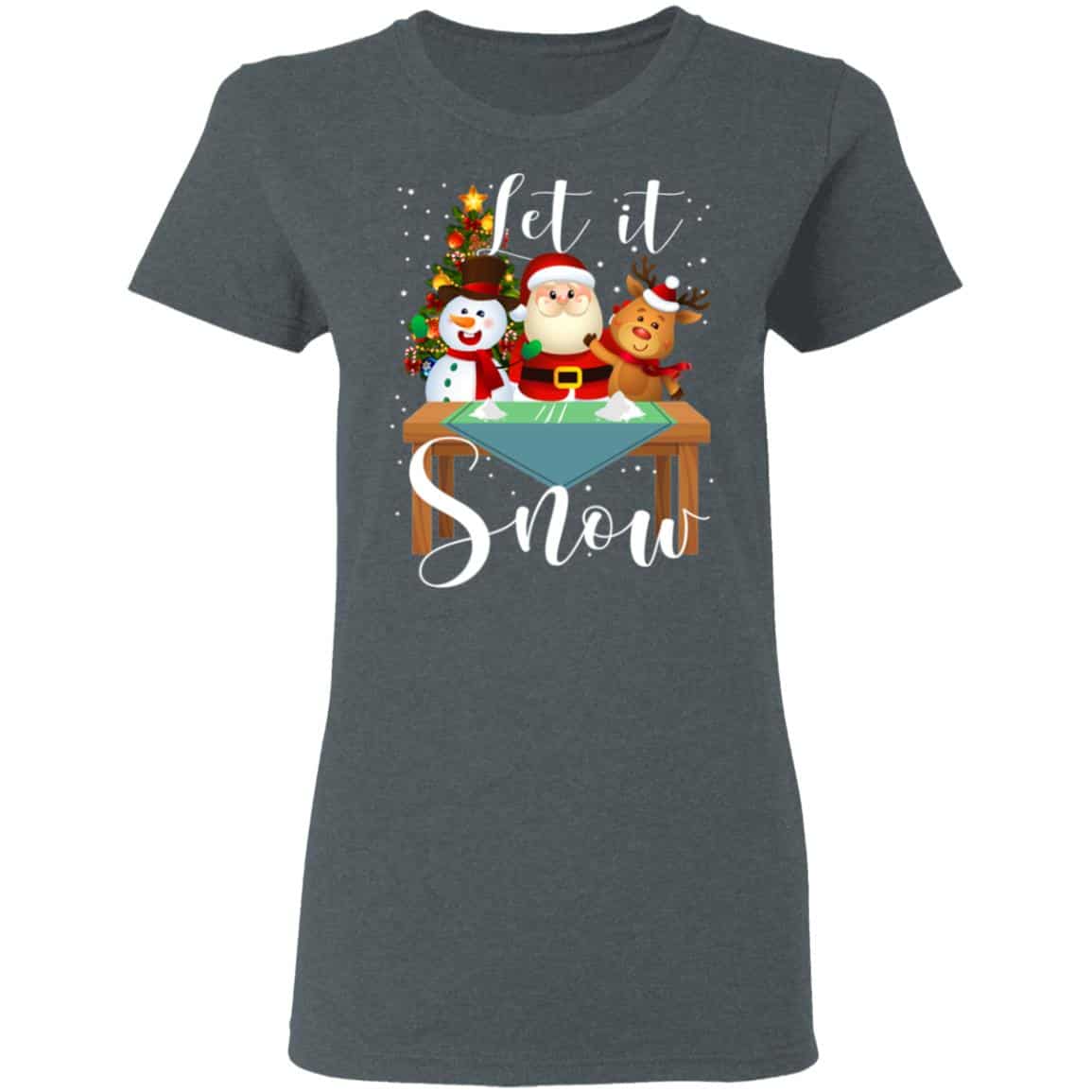 Santa Claus Reindeer Snowman Cocaine Let It Snow Shirt, Hoodie, Tank