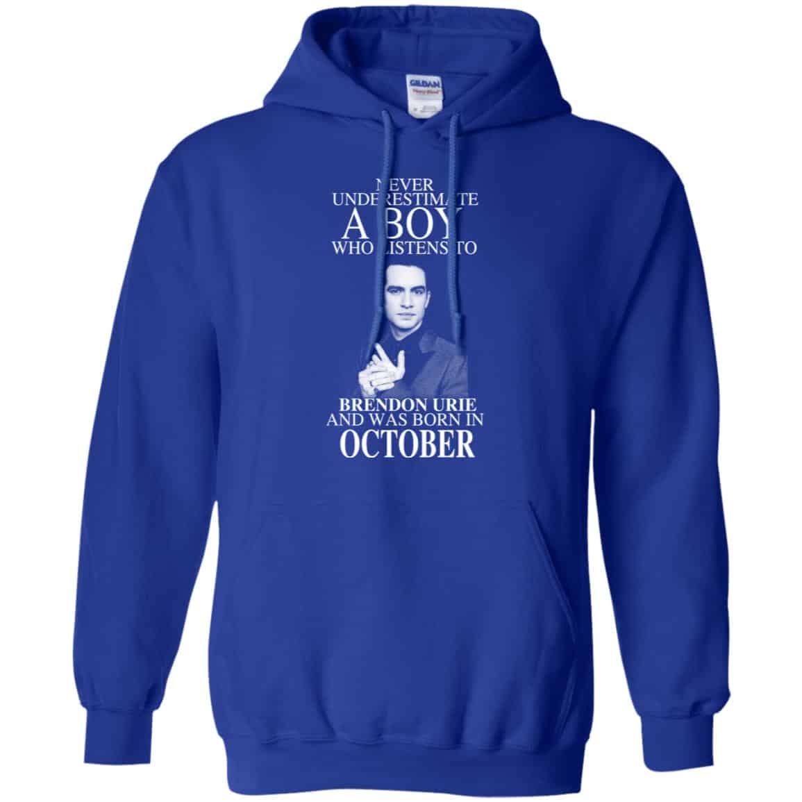 A Boy Who Listens To Brendon Urie And Was Born In October T-Shirts, Hoodie, Tank