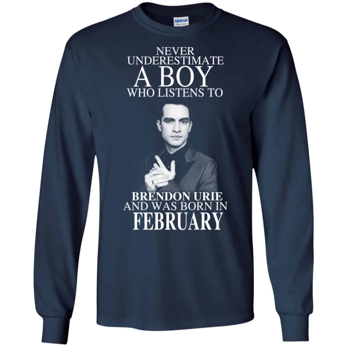 A Boy Who Listens To Brendon Urie And Was Born In February T-Shirts, Hoodie, Tank