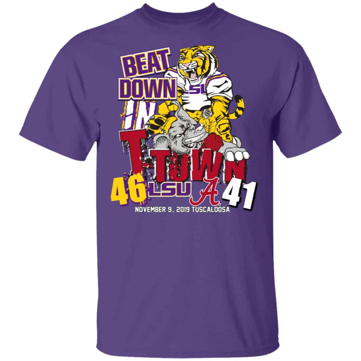 Lsu Tigers 46 Alabama 41 Beat Down In T-town Shirt, Hoodie, Tank