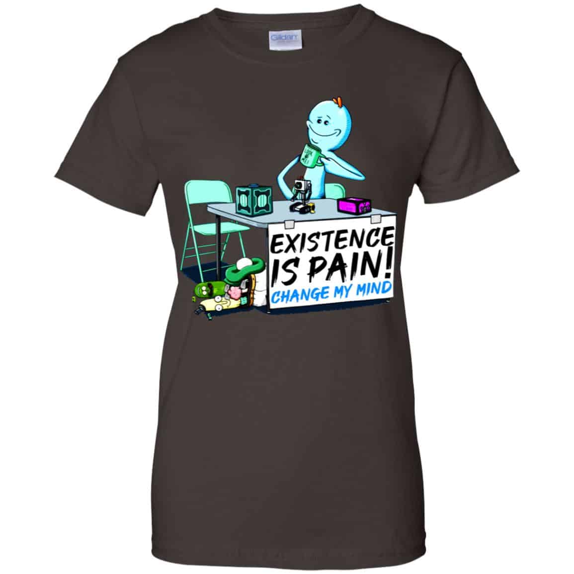 Rick And Morty: Mr. Meeseeks Existence Is Pain Change My Mind T-Shirts, Hoodie, Tank