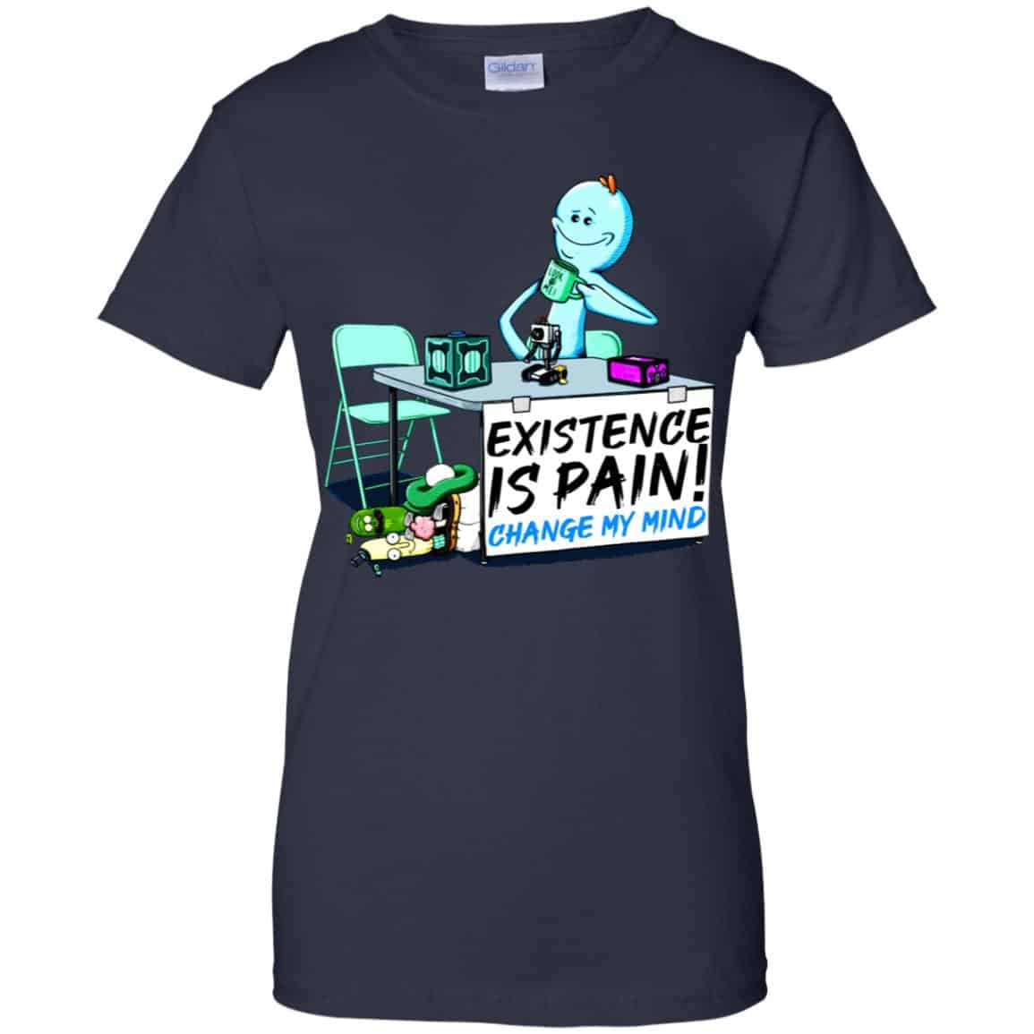 Rick And Morty: Mr. Meeseeks Existence Is Pain Change My Mind T-Shirts, Hoodie, Tank