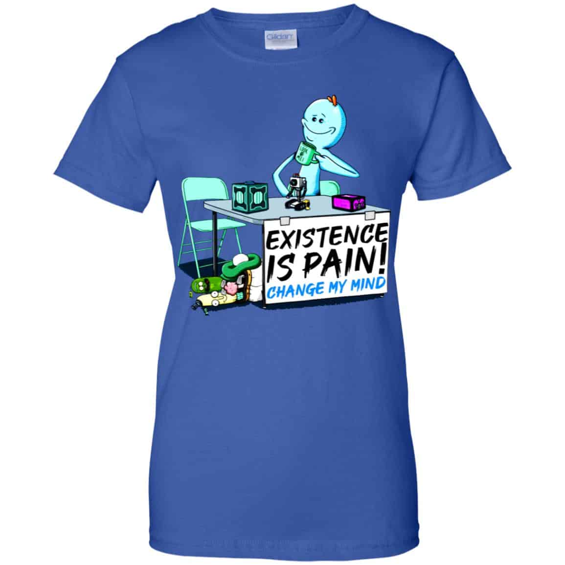 Rick And Morty: Mr. Meeseeks Existence Is Pain Change My Mind T-Shirts, Hoodie, Tank