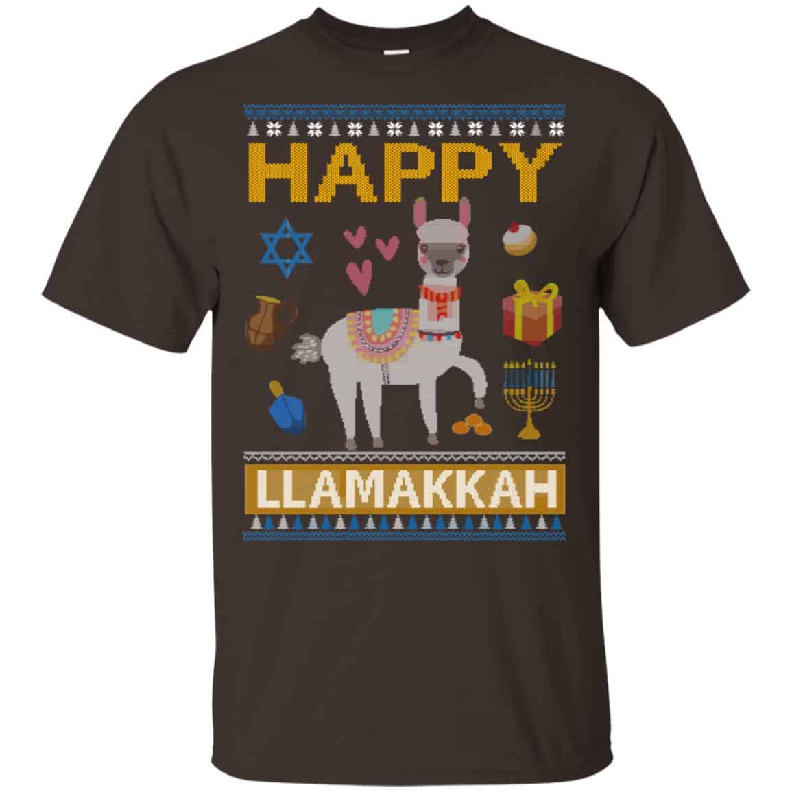 Happy Llama Llamakkah Hanukkah Ugly Sweater, Hoodie
