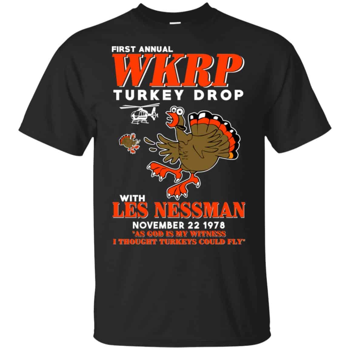 First Annual WKRP Turkey Drop With Les Nessman T-Shirts, Hoodie, Tank