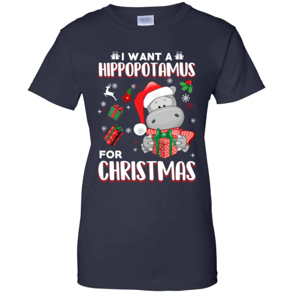 I Want A Hippopotamus For Christmas T-Shirts, Hoodie, Tank