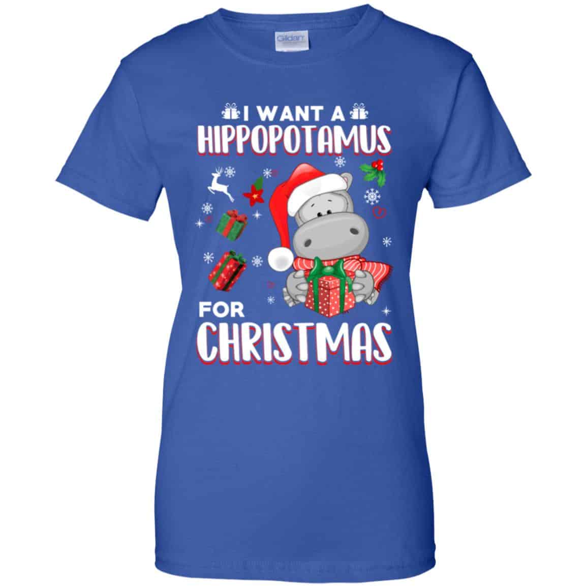 I Want A Hippopotamus For Christmas T-Shirts, Hoodie, Tank