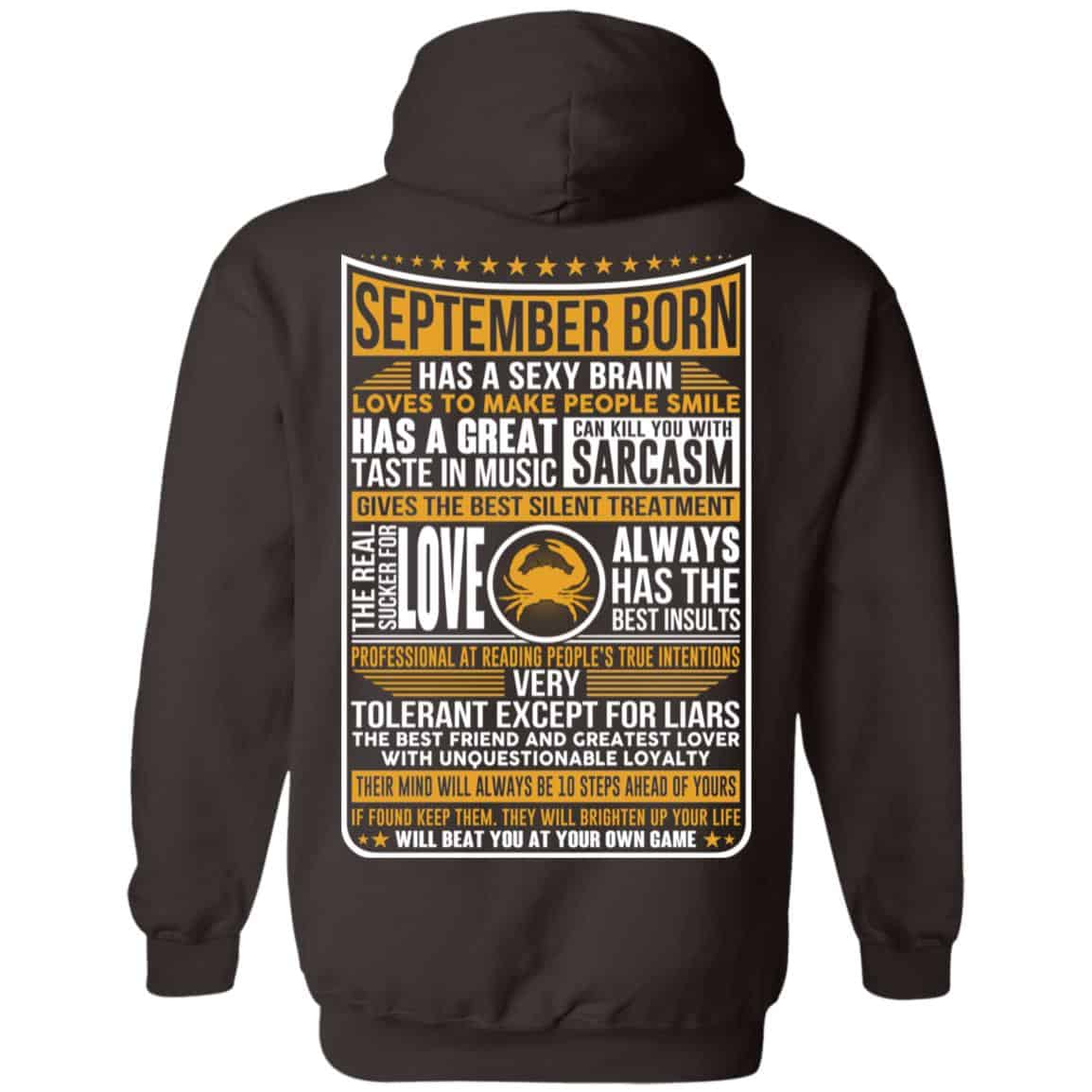 September Born Has A Sexy Brain Loves To Make People Smile T-Shirts, Hoodie, Tank