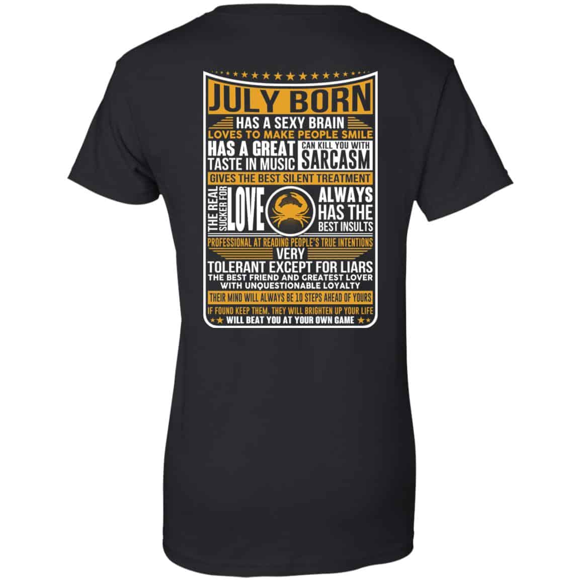 July Born Has A Sexy Brain Loves To Make People Smile T-Shirts, Hoodie, Tank