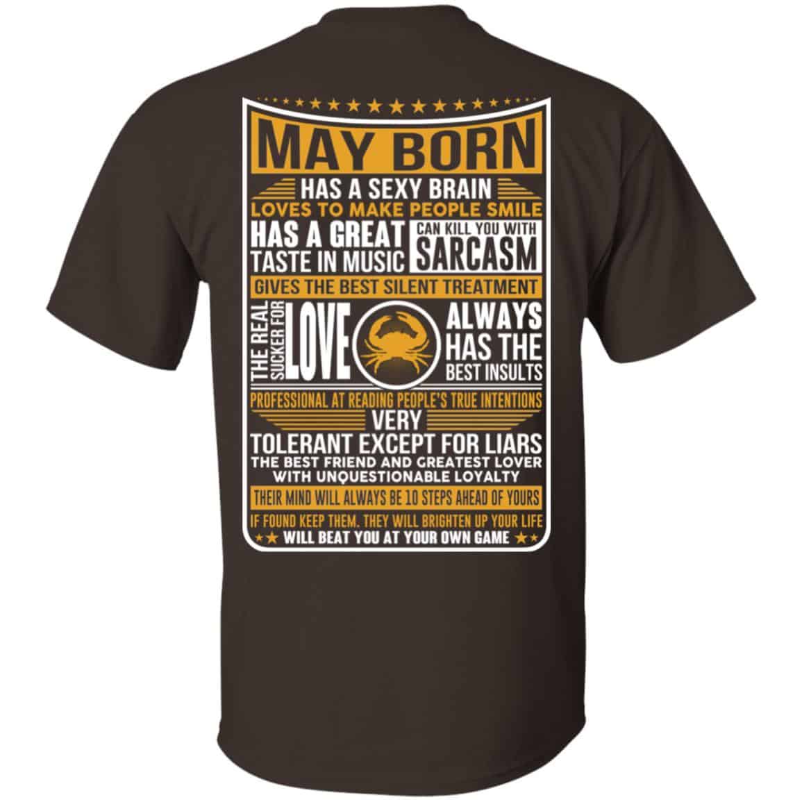 May Born Has A Sexy Brain Loves To Make People Smile T-Shirts, Hoodie, Tank