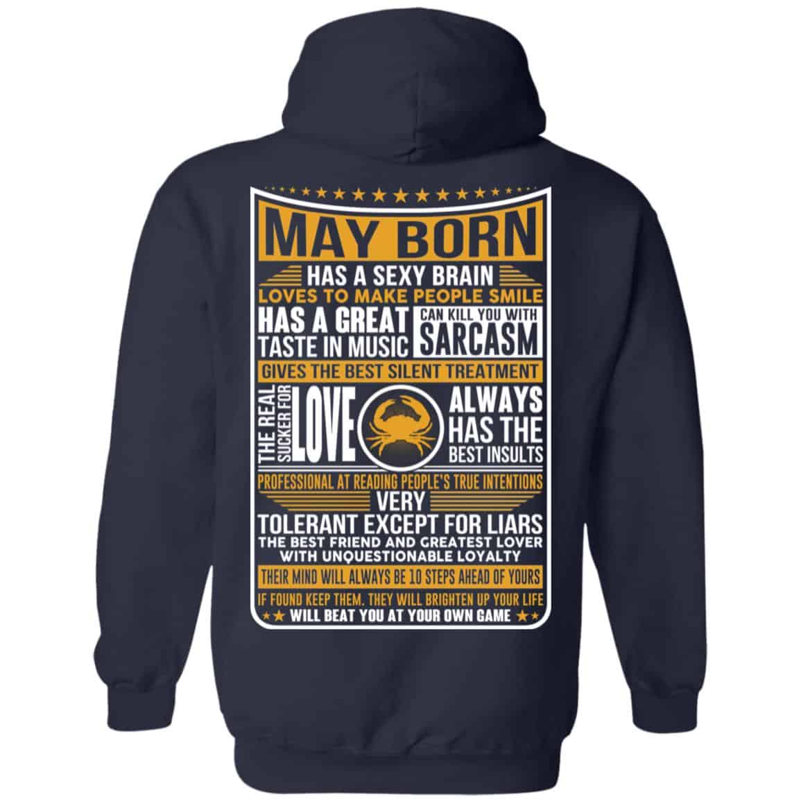 May Born Has A Sexy Brain Loves To Make People Smile T-Shirts, Hoodie, Tank