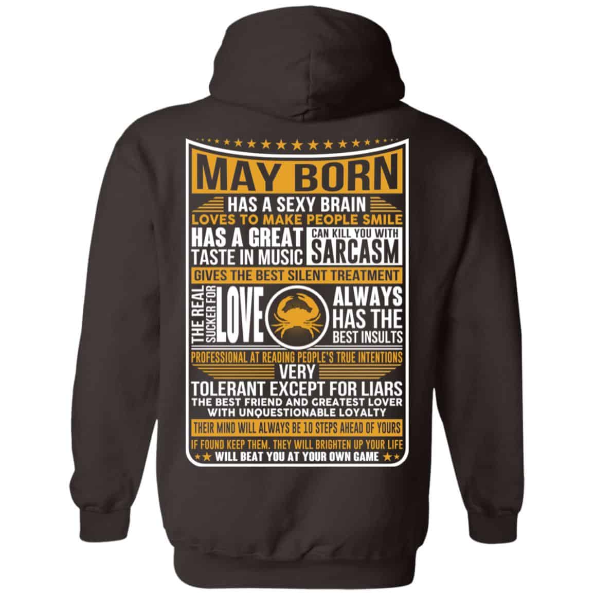 May Born Has A Sexy Brain Loves To Make People Smile T-Shirts, Hoodie, Tank
