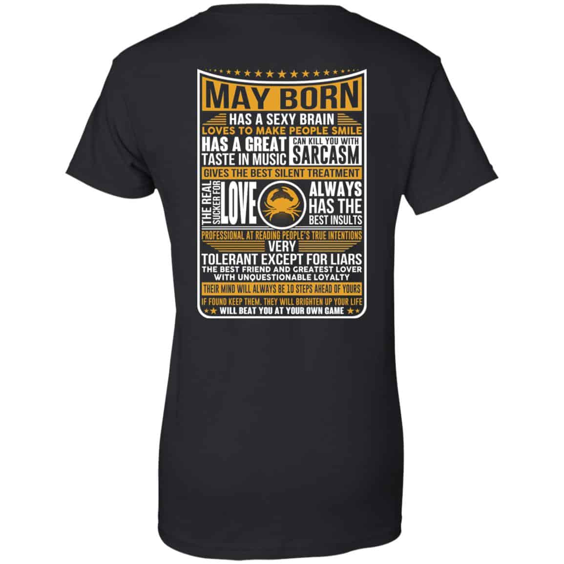 May Born Has A Sexy Brain Loves To Make People Smile T-Shirts, Hoodie, Tank