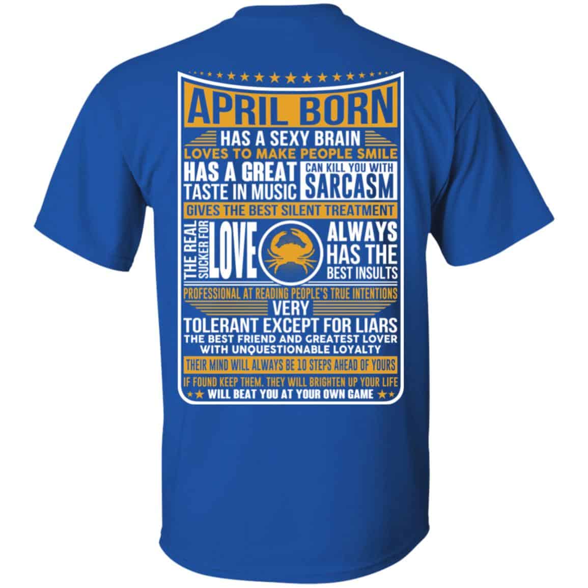 April Born Has A Sexy Brain Loves To Make People Smile T-Shirts, Hoodie, Tank