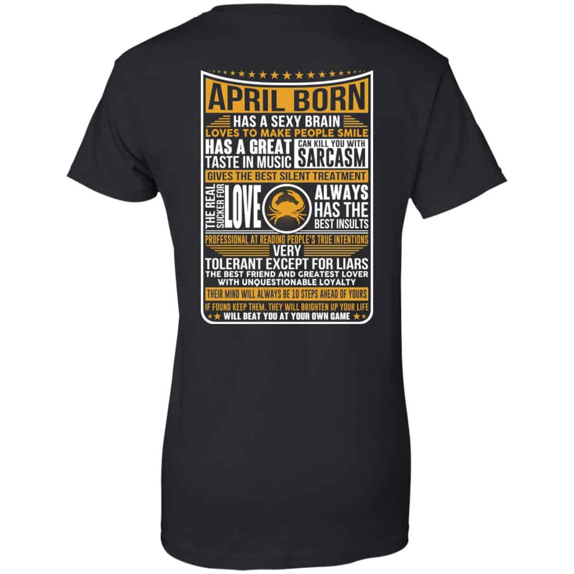 April Born Has A Sexy Brain Loves To Make People Smile T-Shirts, Hoodie, Tank