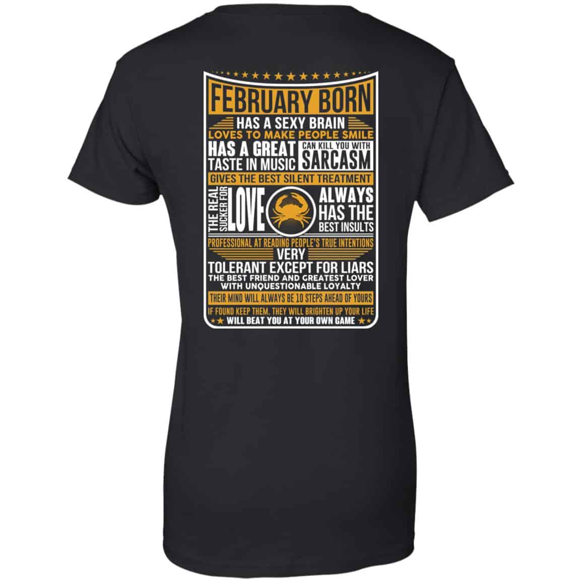 February Born Has A Sexy Brain Loves To Make People Smile T-Shirts, Hoodie, Tank