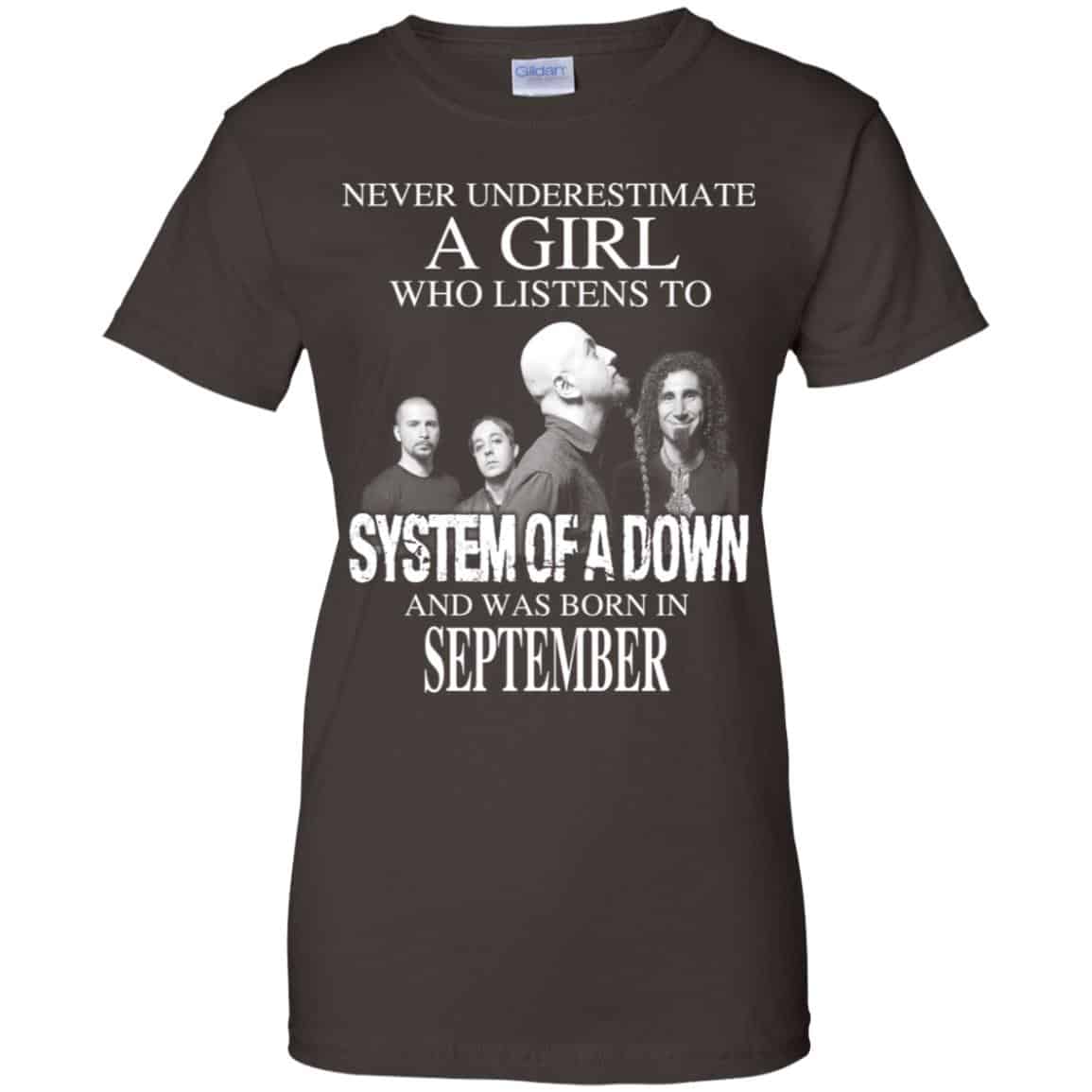 A Girl Who Listens To System Of A Down And Was Born In September T-Shirts, Hoodie, Tank
