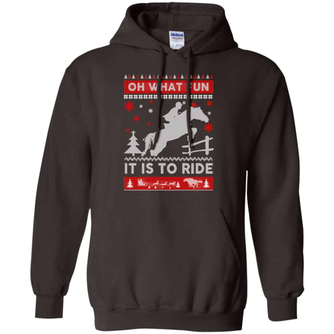 Horse Sweater Christmas Oh What Fun It Is To Ride T-Shirts, Hoodie, Sweater