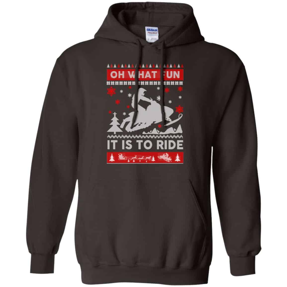 Snowmobile Sweater Christmas Oh What Fun It Is To Ride T-Shirts, Hoodie, Sweater