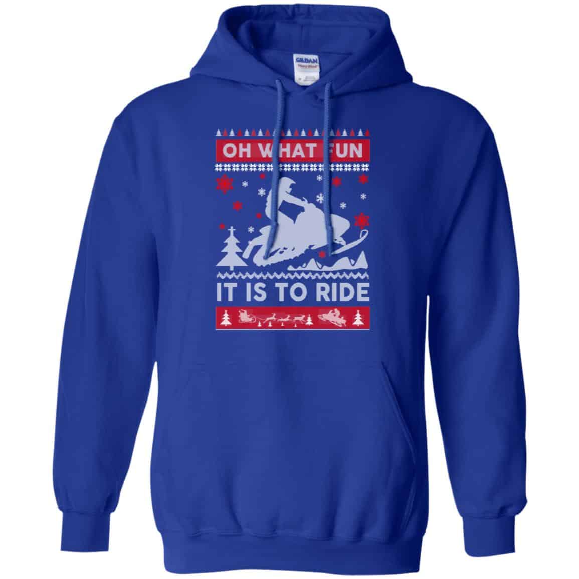 Snowmobile Sweater Christmas Oh What Fun It Is To Ride T-Shirts, Hoodie, Sweater