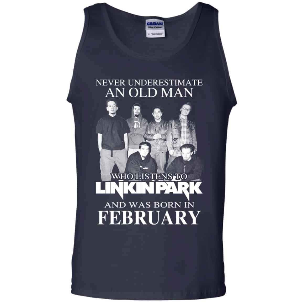 An Old Man Who Listens To Linkin Park And Was Born In February T-Shirts, Hoodie, Tank