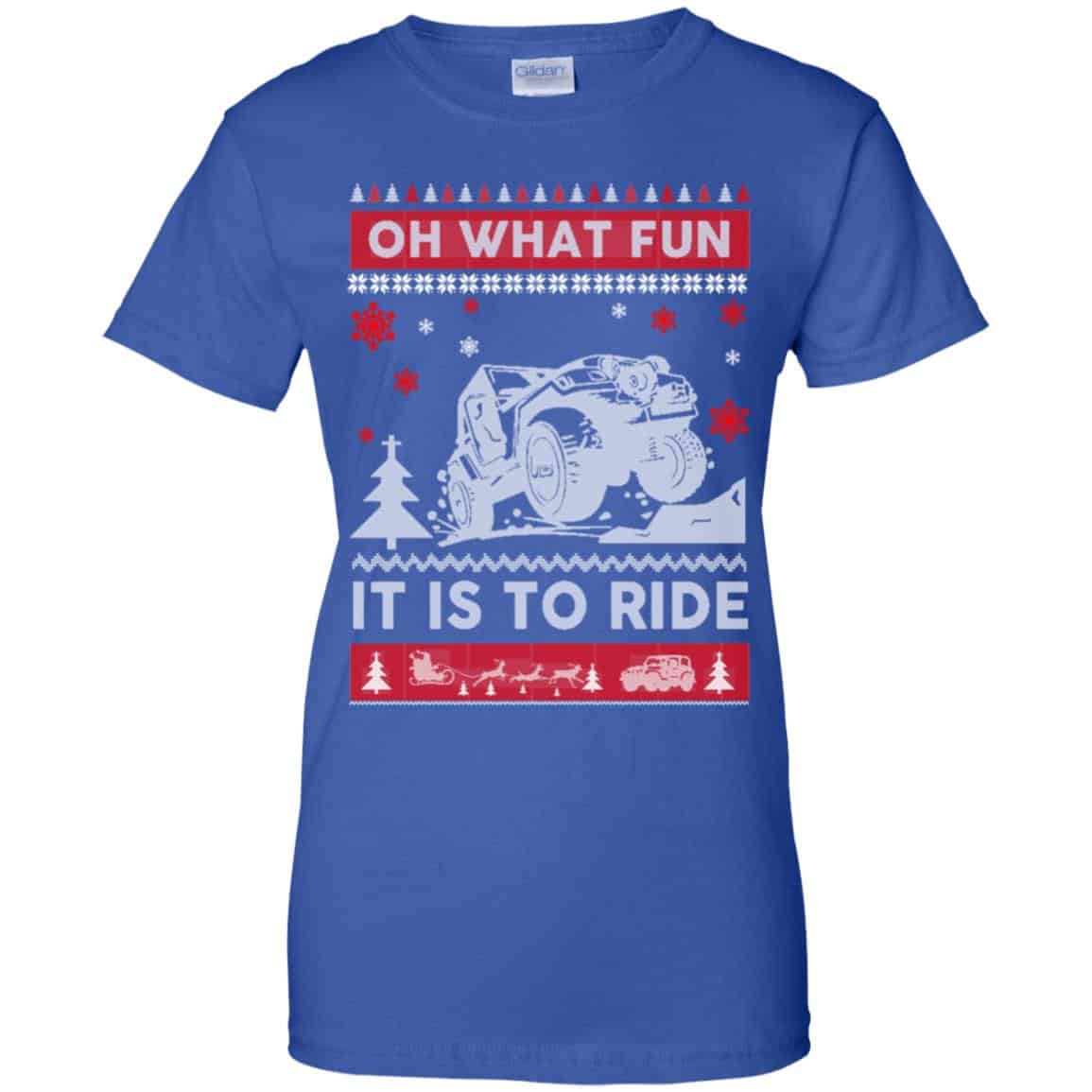 Jeep Sweater Christmas Oh What Fun It Is To Ride T-Shirts, Hoodie, Sweater