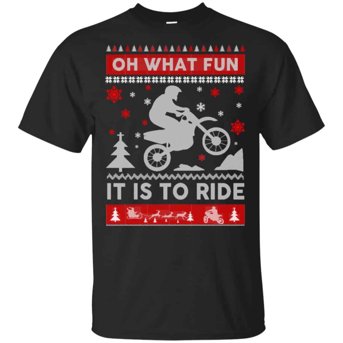 Motocross Sweater Christmas Oh What Fun It Is To Ride T-Shirts, Hoodie, Sweater
