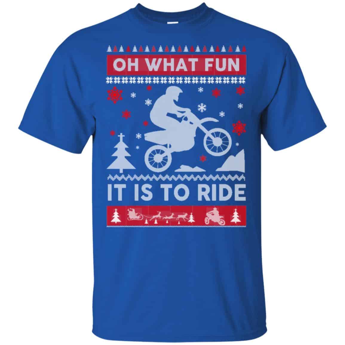 Motocross Sweater Christmas Oh What Fun It Is To Ride T-Shirts, Hoodie, Sweater
